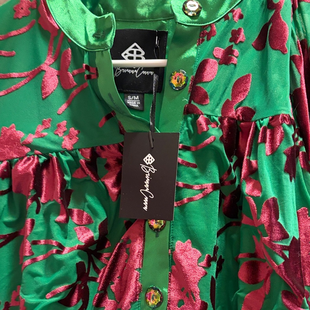Green and velvet dress Brianna Cannon - S/M